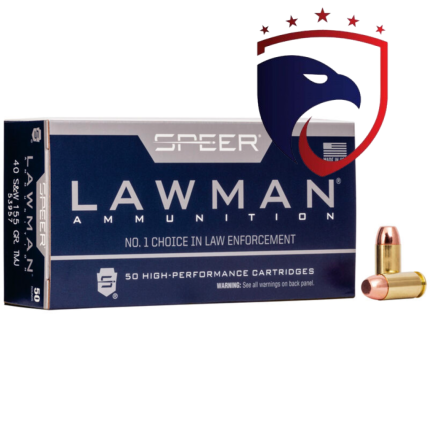 Munição Speer .40S&W TMJ Lawman 155gr Cx.50un