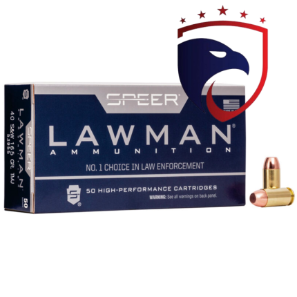 Munição Speer .40S&W TMJ Lawman 165gr Cx.50un