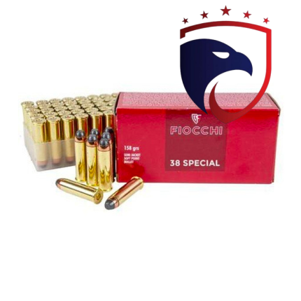 Munição Fiocchi .38SPL SJSP 158gr Cx.50un