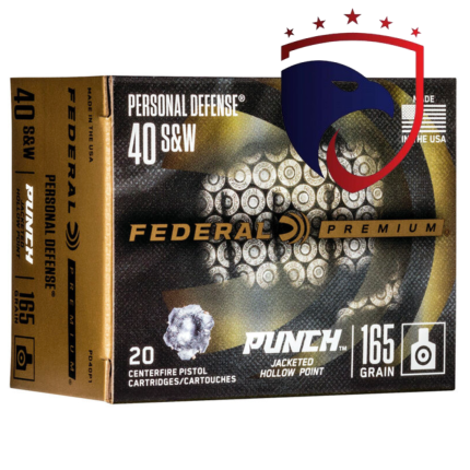 Munição Federal .40S&W JHP Punch 165gr Cx.20un